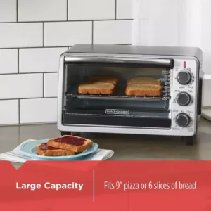 BLACK+DECKER 6-Slice in Black Toaster Oven