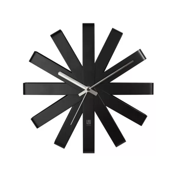 Umbra Ribbon 12 in. Black Wall Clock