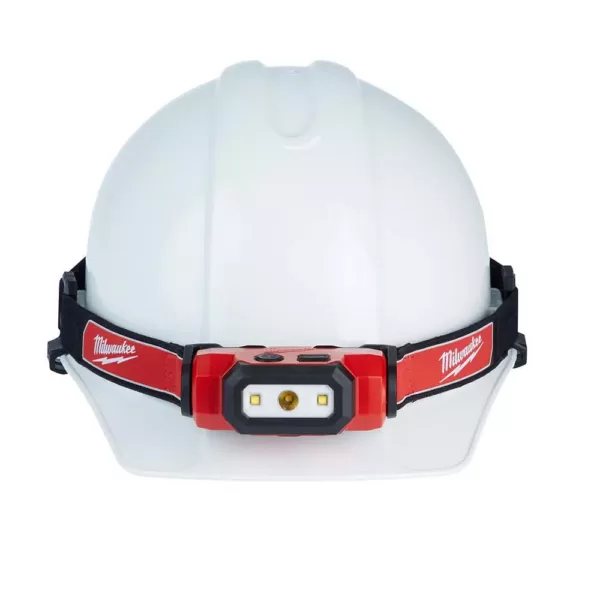 Milwaukee 475 Lumens LED Rechargeable Hard Hat Headlamp W/ Extra REDLITHIUM USB Battery