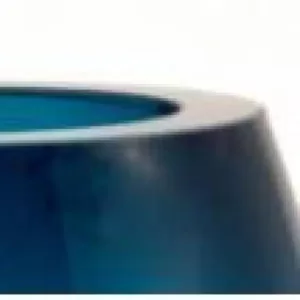 Badash Crystal 8 in. Samantha Midnight Blue European Mouth Blown Thick Walled Decorative Vase