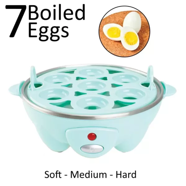 Brentwood 7-Egg Blue Electric Egg Cooker with Auto Shutoff