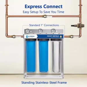 Express Water Express Water 3 Stage Whole House Water Filtration System – Sediment, KDF, Carbon – includes Pressure Gauges and more