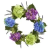 Nearly Natural 22 in. Indoor Hydrangea Artificial Wreath