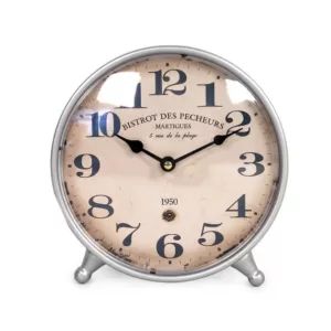 Zentique Blue Vintage Distressed Face Table Clock