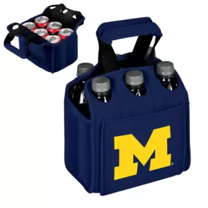 Picnic Time University of Michigan Wolverines 6-Bottles Navy Beverage Carrier