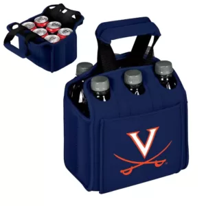 Picnic Time University of Virginia Cavaliers 6-Bottles Navy Beverage Carrier