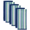 RITZ T-Fal Cool/Blue Solid and Stripe Cotton Waffle Terry Kitchen Dish Towel (Set of 6)