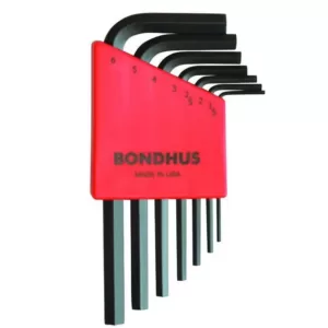 Bondhus Metric Hex End Short Arm L-Wrench Set with ProGuard Finish (7-Piece)