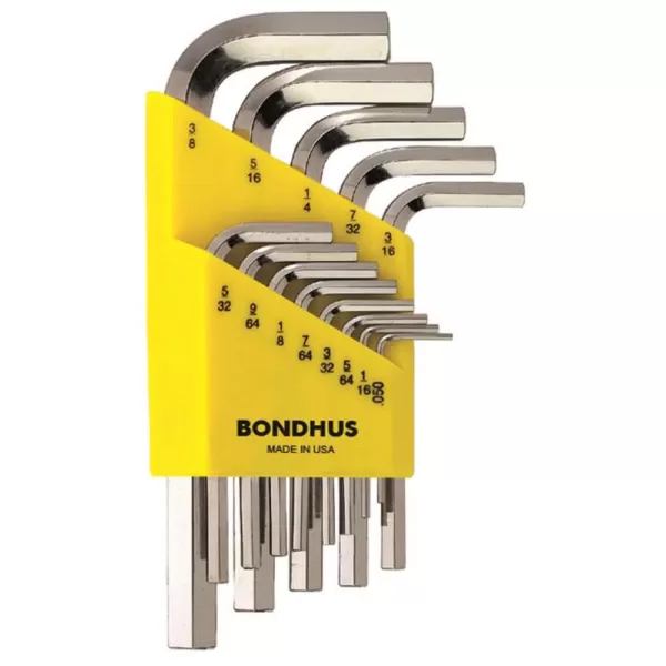 Bondhus Standard Hex End Short Arm L-Wrench Set with BriteGuard Finish (13-Piece)