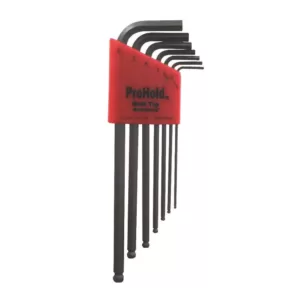 Bondhus Metric ProHold Ball End L-Wrench Set with ProGuard Finish (7-Piece)
