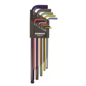 Bondhus Standard Ball End L-Wrench Set with ColorGuard Finish (13-Piece)