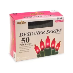 Brite Star 50-Light Designer Series Pink Mini Light Set (Set of 2)
