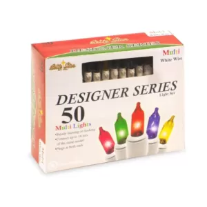 Brite Star 50-Light Designer Series Multi-colored Mini Light Set with White Wire (Set of 2)