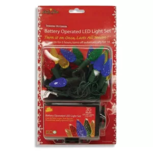 Brite Star Battery-Operated 35-Light Multi-Color C6 LED Light Set (Set of 2)