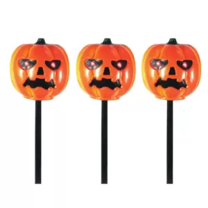 Brite Star Battery Operated Pumpkin Light and Sound Haunted Pathmarkers (3-Pack)