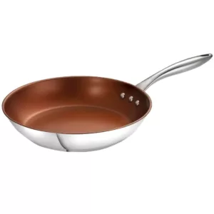 Ozeri Earth Pan ETERNA 8 in. Stainless Steel Nonstick Frying Pan in Bronze