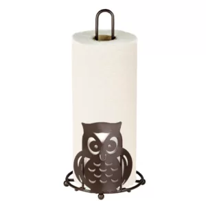 Home Basics Bronze Paper Towel Holder Owl