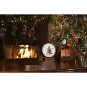 Bulova Holiday Sounds Hardwood Case Table Clock
