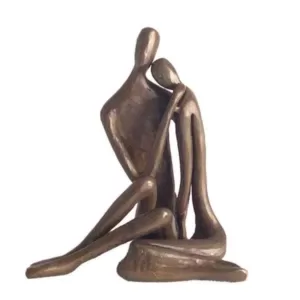 DANYA B Couple Embracing Cast Bronze Sculpture