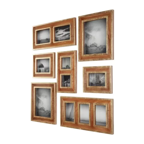 Home Decorators Collection Home Decorators Collection Natural Wood and Gold Gallery Wall Picture Frames (Set of 7)