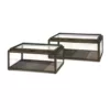 IMAX Winthorp Glass and Wood Boxes (Set of 2)