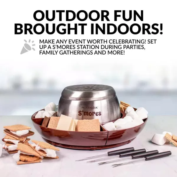 Nostalgia Brown Stainless Steel Electric S'mores Maker