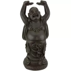 Oriental Furniture Oriental Furniture 3 ft. Tall Standing Laughing Buddha Decorative Statue