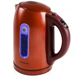 Ovente KS89BR 7-Cup Brown BPA-Free Electric Kettle, 5 Preset Settings with Auto Shut-Off and Boil-Dry Protection