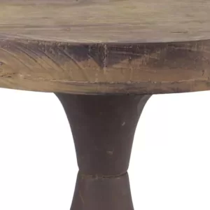 Stonebriar Collection 9 in. H Rustic Wooden Pedestal Tray