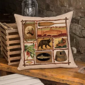 Heritage Lace Lodge Hollow Nature Scene 12 in x 20 in Throw Pillow Cover