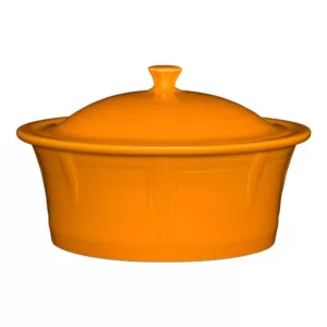Fiesta Butterscotch Large Covered Casserole With Lid