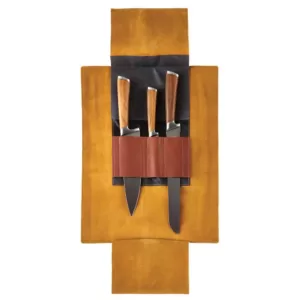 Cangshan H1 Series 4-Piece Leather Roll Knife Set