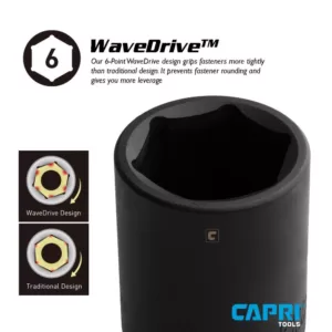 Capri Tools 1/2 in. Drive 30 mm 6-Point Metric Deep Impact Socket