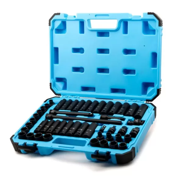 Capri Tools 3/8 in. Drive SAE/Metric Master Impact Socket Set with Adapters and Extensions (48-Piece)