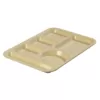 Carlisle 13.87x9.87 in. ABS Plastic Left Hand 6-Compartment Tray in Tan (Case of 24)