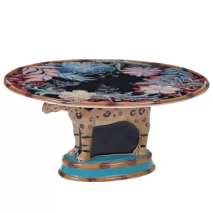 Certified International Multi-Colored 12.25 in. Exotic Jungle 3-D Cake Stand