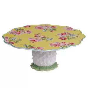 Certified International English Garden 12 in. Multicolored Cake Stand