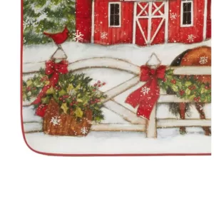 Certified International Christmas on the Farm by Susan Winget 16 in. Rectangular Platter