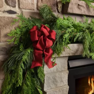 VAN ZYVERDEN 25 ft. Live Fresh Cut Pacific Northwest Princess Pine and Cedar Mix Coil Holiday Garland