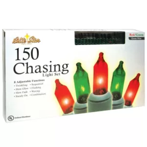Brite Star 150-Light Red/Green 8 Function Chasing Light Set (Set of 2)