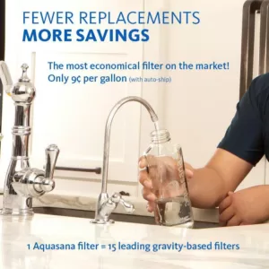 Aquasana 3-Stage Max Flow Under Counter Water Filtration System with Faucet in Chrome
