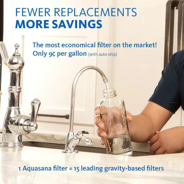 Aquasana 3-Stage Max Flow Under Counter Water Filtration System with Faucet in Chrome