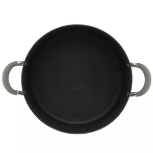 Circulon Elementum 10 qt. Hard-Anodized Aluminum Nonstick Stock Pot in Oyster Gray with Glass Lid