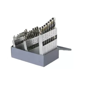 CLE-LINE 1878 High Speed Steel Black and Gold Heavy-Duty 1/16 in. - 1/2 in. x 64 Bit Set (29-Piece)