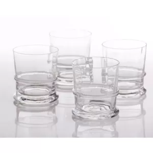 Abigails Lionshead Double Old-Fashioned Glass with Applied Rope (Set of 4)