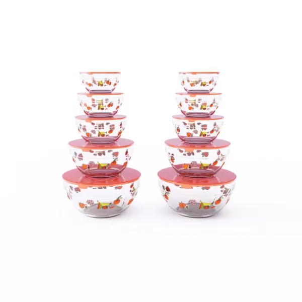 Chef Buddy 20-Piece Glass Bowl Container Set with Lids