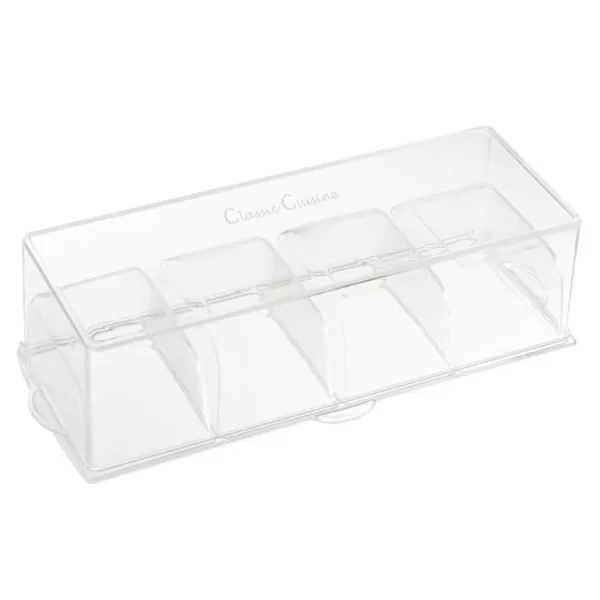 Classic Cuisine Cold Condiment Tray with Ice Chamber