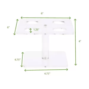 Mind Reader 6 in. W x 4 in. H x 6 in. L Square Clear Acrylic 4-Slot Ice Cream Cone Holder, Food Cone, Sushi Roll Serving Tray