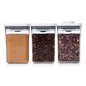 OXO Good Grips 3-Piece Small Square Short POP Container Set