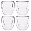 Ozeri Curva Artisan Series 8 oz. Double Wall Beverage Glasses and Tumblers (Set of 4)
